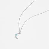 S925 Sterling Silver Moon Necklace