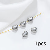 Double-sided Through-hole Heart Spacer Pendant For DIY Bracelet Jewelry