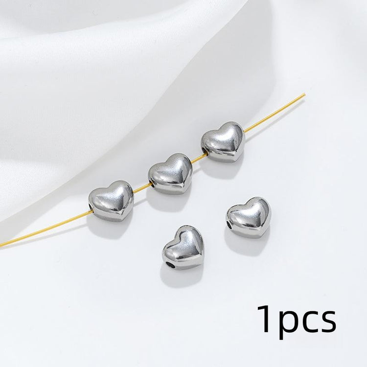 Double-sided Through-hole Heart Spacer Pendant For DIY Bracelet Jewelry