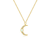 S925 Sterling Silver Moon Necklace