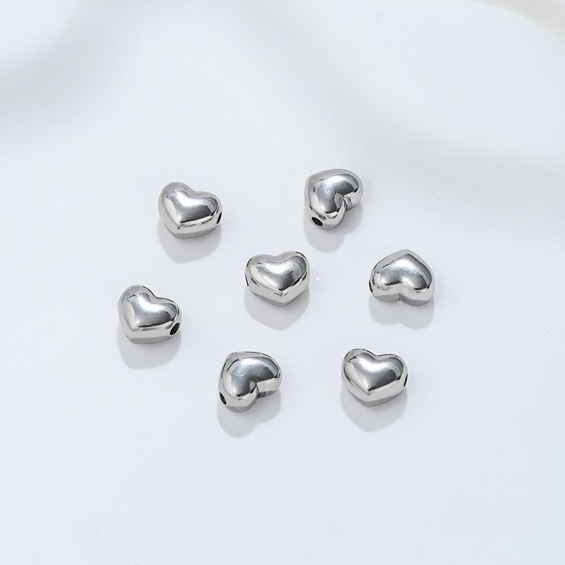 Double-sided Through-hole Heart Spacer Pendant For DIY Bracelet Jewelry