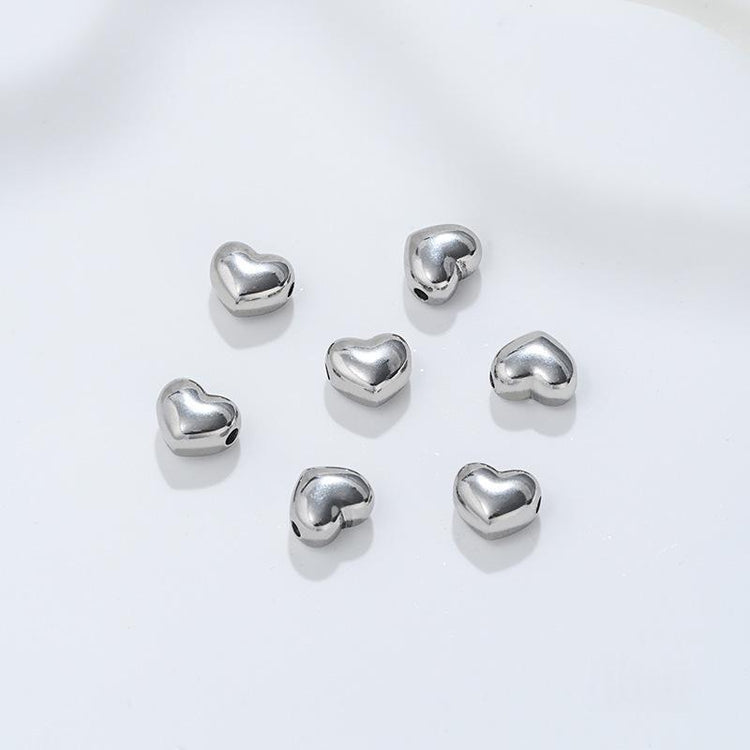 Double-sided Through-hole Heart Spacer Pendant For DIY Bracelet Jewelry