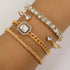 Fashion Jewelry 4 Pcs Crystal Bracelet