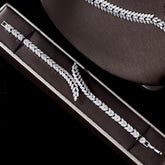 Luxury 4-Piece Zircon Crystal Bridal Jewelry Set 